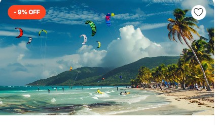 Tropical Kite Surfing Beach Action Tour Experience